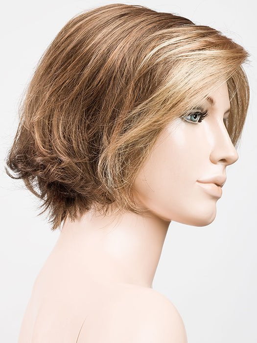 TOBACCO LIGHTED | Medium Brown Blended with Light Auburn, Dark Strawberry Blonde Blend with Light Golden Blonde Highlights throughout and concentrated in the front
