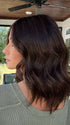 Jenna @jenna_fail wearing MARGOT (curled) by JON RENAU in color 4RN NATURAL DARK BROWN | Dark Brown Renau Natural