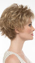 Feathered layers give this wig a voluminous look that can be styled sleek or spiked up | Color: Frosted