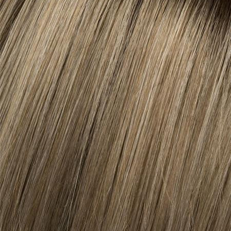 CHAMPAGNE ROOTED | Light Beige Blonde,  Medium Honey Blonde, and Platinum Blonde blend with Dark Roots