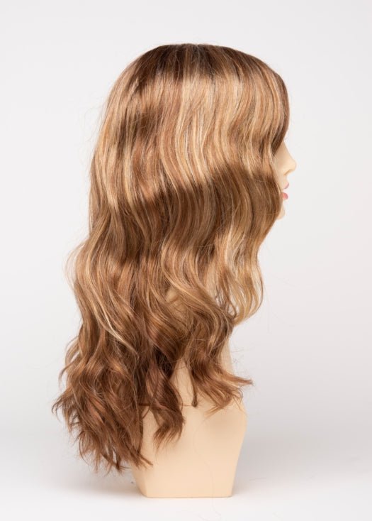 GOLDEN NUTMEG | Medium Brown roots with overall Warm Cinnamon base and Golden Blonde highlights