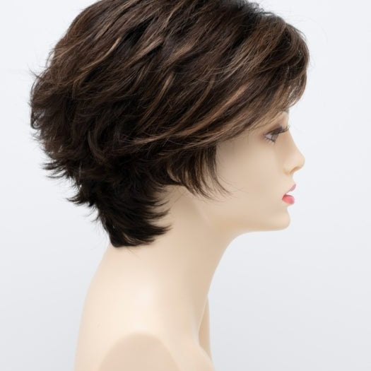 AMARETTO-CREAM | Dark Brown roots with overall Medium Brown base with Honey Blonde highlights