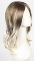 S18-60/102RO SOLSTICE | Dark Natural Ash Blonde roots to midlength, pure white with Pale Platinum Blonde midlength to ends