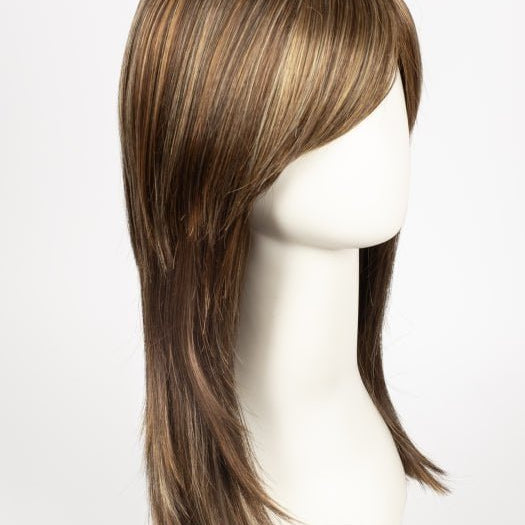 ALMOND-ROCKA | Dark Golden Brown Base with Strawberry Blonde and Bright Cooper Blended Highlights