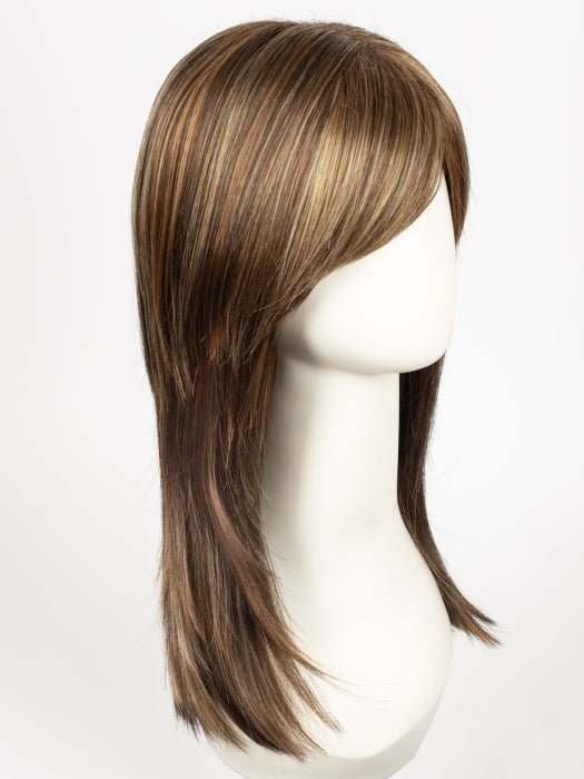 ALMOND-ROCKA | Dark Golden Brown Base with Strawberry Blonde and Bright Cooper Blended Highlights