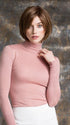 A chin length bob with slightly layered nape
