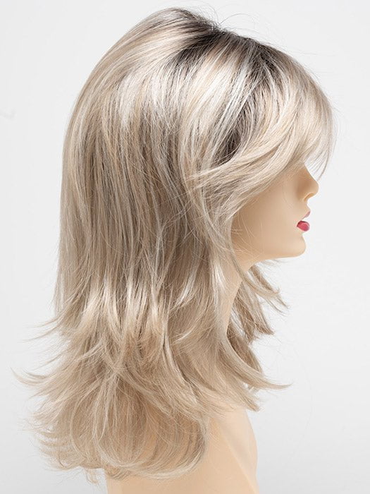 SILKY BEIGE | Light Platinum Blonde with Dark Brown Roots