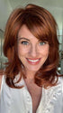 Jenny B. @thewiggygirl wearing NADIA by ENVY BY ALAN EATON in color LIGHTER RED | Irish Red with subtle Blonde highlights
