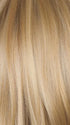NM SANDY CREAM BLOND-R | This shade features soft golden sand tones with subtly rooted color for a natural regrowth effect. This blend of beige brown, honey, and creamy blonde transitions beautifully into lighter shades, creating a warm, versatile look that flatters any skin tone. A perfect choice for effortless, honey-warm blonde style.