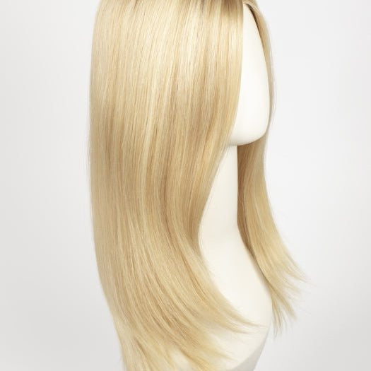 CHAMPAGNE ROOTED | Light Ash Blonde, Medium Golden Blonde,and Medium Honey Blonde blend and Dark Roots