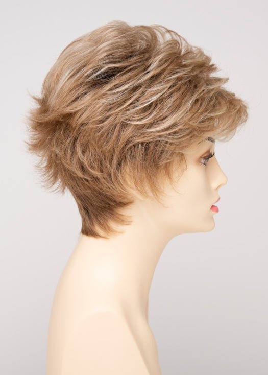 SPARKLING CHAMPAGNE | Medium Brown roots with overall Strawberry Blonde base and soft Golden Blonde highlights