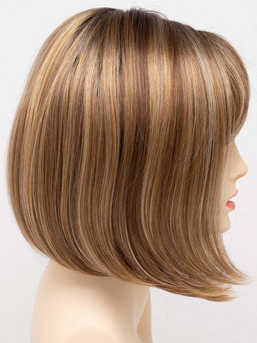 GOLDEN NUTMEG | Medium Brown roots with overall Warm Cinnamon base and Golden Blonde highlights
