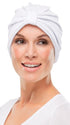 POLY COTTON TURBAN by Jon Renau in WHITE PPC MAIN IMAGE FB MAIN IMAGE