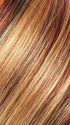 33R27F FROSTED FLAME | Medium Natural Red with 20% Medium Red-Gold Blonde Highlights