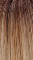 HONEY WITH CHAI LATTE | Light Golden Brown with Pale Golden Blonde & Medium Golden Blonde Highlights on Top, Medium Brown Roots