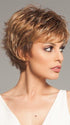 Shorter bang can be worn forward or pushed to the side