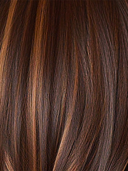 GLAZED AUBURN-R | Stunning fusion of deep red, medium copper, and dark chocolate root. 