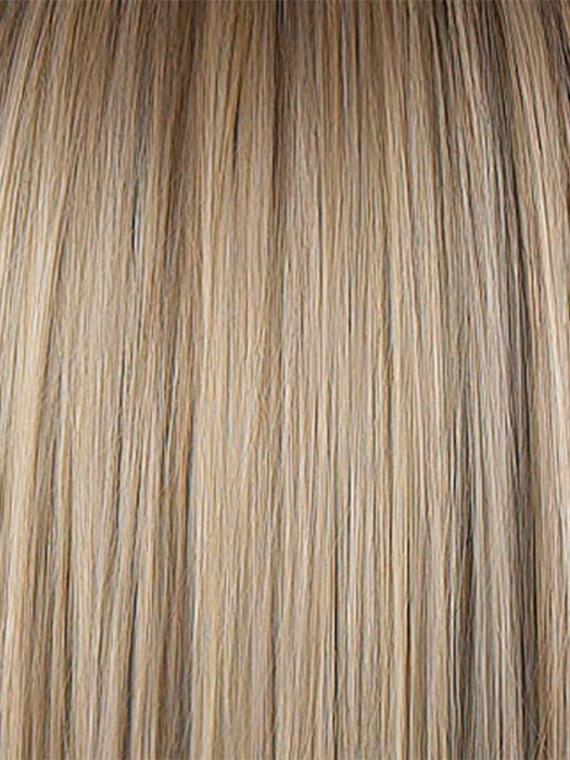 GREIGE-R | A perfect blend of silver-grey and beige tones with medium brown root