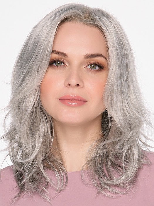 AMANDA by ENVY in MEDIUM GREY | Salt and Pepper Grey 50% Medium Brown 50% Grey
