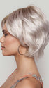 Model is wearing ASHA by RENE OF PARIS in GHOST BLOND R | Rooted Pearl Cream Blond with Platinum Undertones