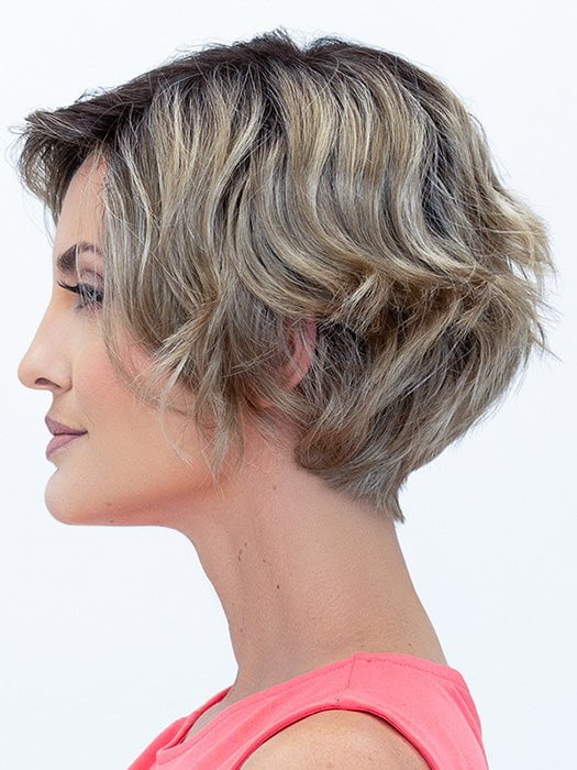 Donna by ENVY in GOLDEN SANDSTONE | Creamy Beige-Blonde with Darker Brown Roots