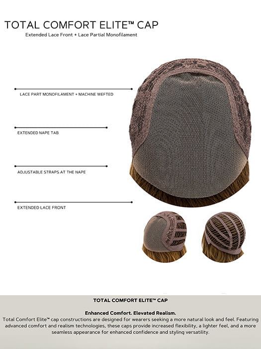 CAP CONSTRUCTION | EXTENDED LACE FRONT | LACE PART MONOFILAMENT | WEFTED