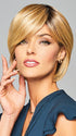Model is wearing ENLIGHTEN by GABOR in color SS-MEDIUM-BLONDE | Medium Blonde with Warm Highlights & Dark Brown Roots