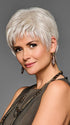 Model is wearing BOSS ENERGY by GABOR in color GF56-60 SUGARED SILVER | Lightest Gray Evenly Blended with Pure White