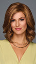 Model is wearing STUNNING VIEW by GABOR in color MEDIUM-RED | Medium Reddish Brown with Subtle Copper Highlights