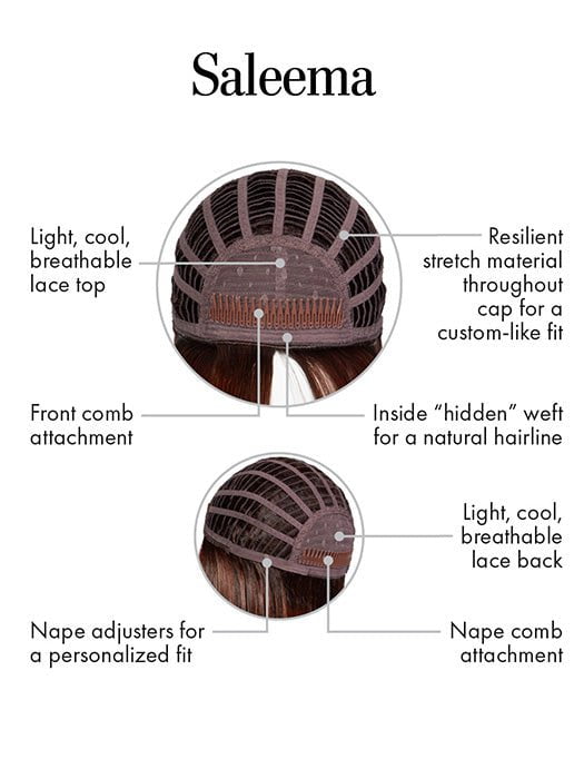 Saleema | Synthetic 3/4 Wig (Basic Cap)