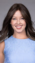 Model is wearing LYON by BELLETRESS in color DARK BROWN HL | A Blend of Dark Brown, Strawberry Light Auburn and Soft Chunky Medium and Dark Blonde Highlights
