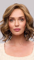 Model is wearing LACY LITE by JON RENAU in color FS6/30/27 TOFFEE TRUFFLE | Brown, Medium Red-Gold, Medium Red-Gold Blonde Blend with Medium Red Gold Blonde Bold Highlights