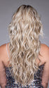 Model is wearing OLYMPIA by BELLETRESS in color BUTTERBEER R | Dark Brown Base and Root that transitions smoothly into a buttery blonde, infused with creamy honey and toffee tones