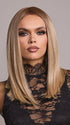 Model is wearing SLOAN by RENE OF PARIS in color BUTTER BISCUIT BLOND | Soft, Pale Chocolate Root that melts into a blend of Buttery and Biscuit Blonde tones