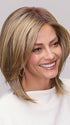 Model is wearing SLOANE by JON RENAU in color 24BT18S8 SHADED MOCHA | Medium Natural Ash Blonde & Light Natural Gold Blonde Blend, Shaded with Medium Brown