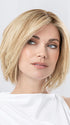 Model is wearing JADORE DELUXE by ELLEN WILLE in color LIGHT CHAMPAGNE ROOTED | Lightest Pale Blonde and Lightest Golden Blonde with Winter White Blend and Shaded Roots