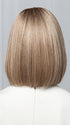 Model is wearing Supreme Plus Deluxe by Ellen Wille in color SAND MULTI ROOTED 15.22.14 | Light Ash Blonde and Light Neutral Blonde with Medium Ash Blonde Blend and Shaded Roots