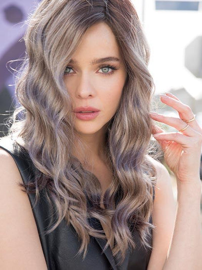 LAYLA by RENE OF PARIS in MILK-TEA-LR | Creamy beige with longer dark roots