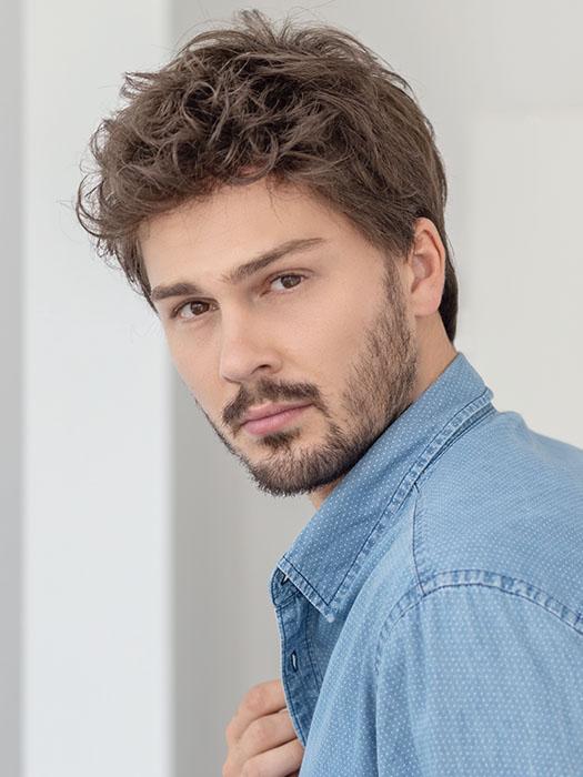 The extended lace front and silicone ear tabs and nape keep this synthetic style both natural-looking and secure