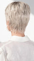 PASTEL-BLONDE-ROOTED | Medium Ash Blonde base with Off-White "Pearl" Platinum highlights and Dark Ash Blonde Roots