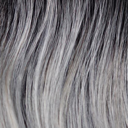 MOONSTONE | Medium Gray with Blue-toned Silver highlights and Dark Roots
