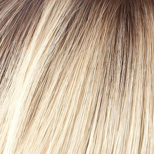CHAMPAGNE-R | Light Beige Blonde, Medium Honey Blonde, and Platinum Blonde Blend with Dark Roots