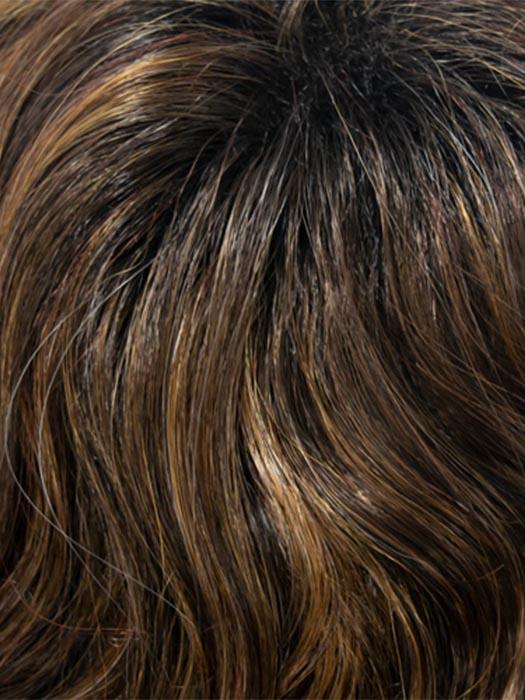 8-29-R2 | Darkest Brown Rooted with Chestnut Brown and Honey Apricot blend