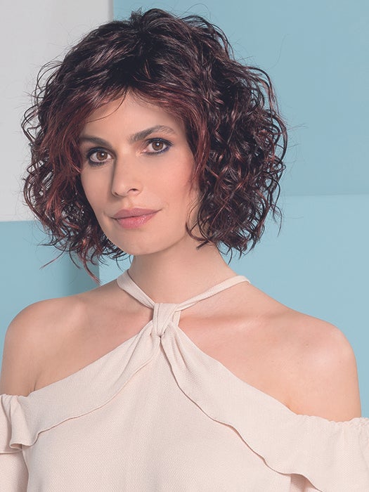 ONDA by Ellen Wille in PLUM RED SHADED 131.133.132 | Cherry Red with Dark Burgundy Red on top, with a Dark Burgundy nape PPC MAIN IMAGE FB MAIN IMAGE