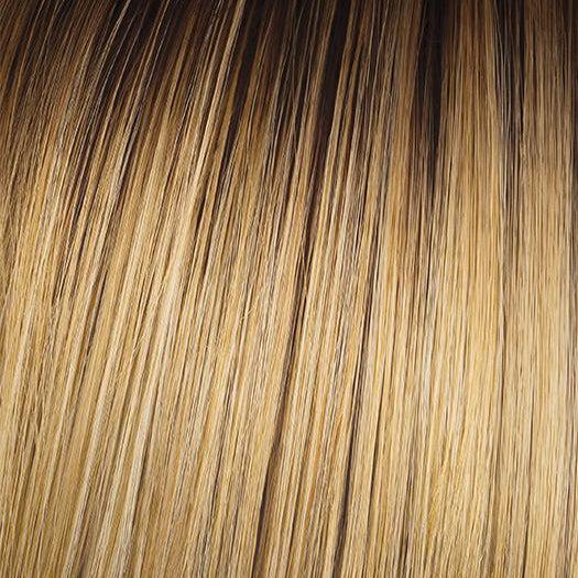 MEDIUM-BLONDE-ROOTED | Golden Blonde with salon highlights with Dark Roots