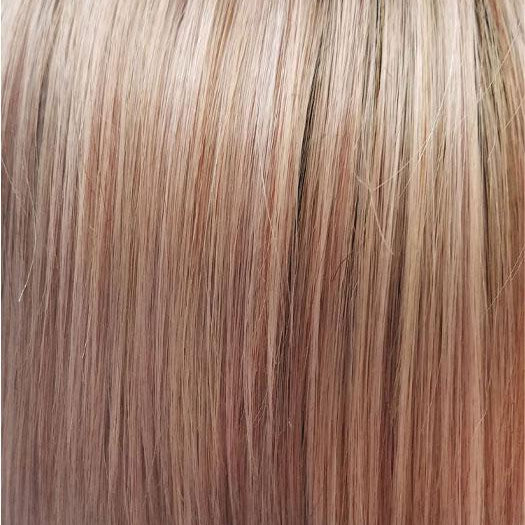 WATERMELON-R | Rich Pastel Pink Base with Subtle Soft Reddish Tone and Soft Dark Brown Roots