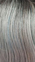 SNOWY-SAPPHIRE-R | Silver White Base with a hint of Soft Blue and Smoky Soft Black Roots