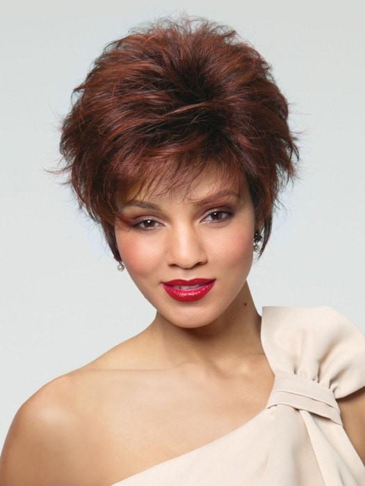 RONI by Noriko in BURGUNDY ROSA | Darkest Brown Roots with Burgundy Tips