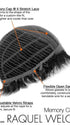 Basic Cap, also known as a capless or traditional construction, has open wefting 