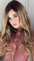 Rylee by Rene of Paris in MOCHACCINO-LR | Longer dark root with light brown base and strawberry blonde highlights